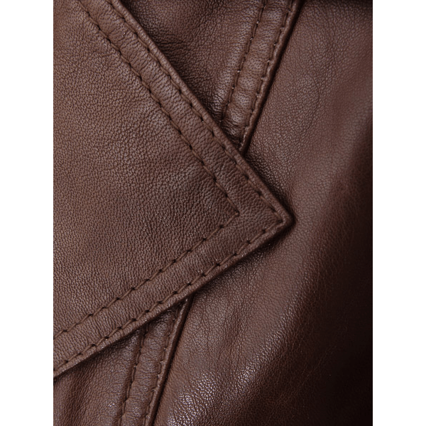 WOMEN BROWN SHEEP LEATHER COAT LEESBURG