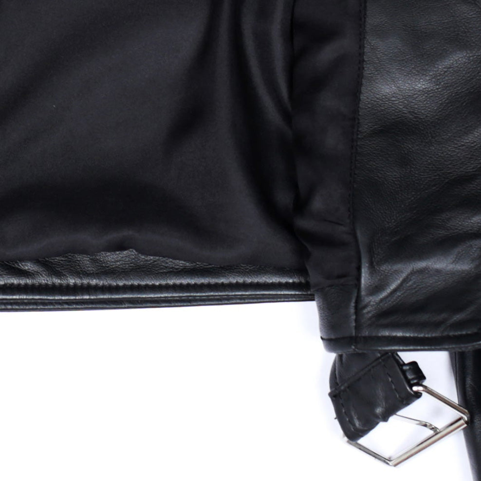 Snerva Womens Nappa Asymmetric Moto Leather Jacket-7