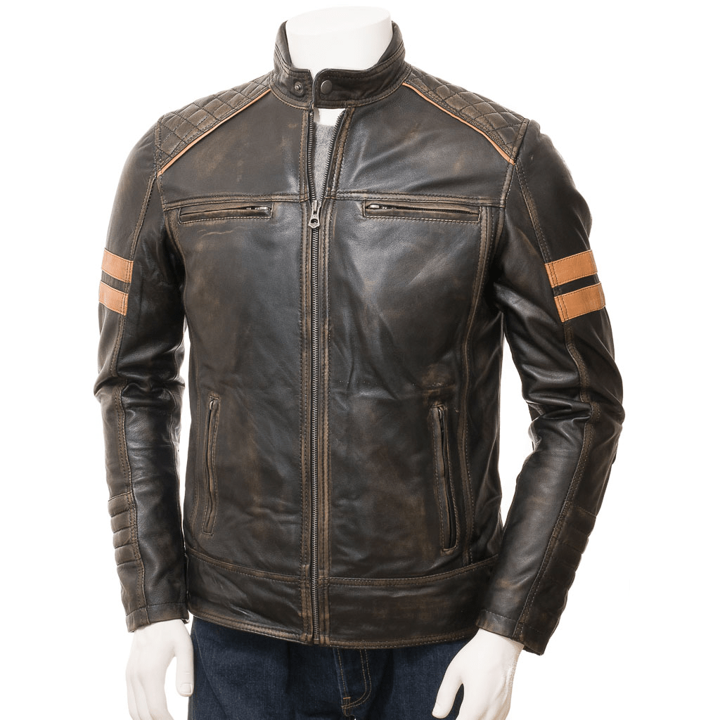 MENS VINTAGE LEATHER BIKER JACKET ERIN-1