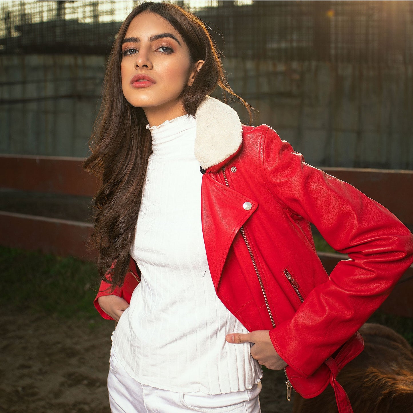 Red Perfecto Jacket-2