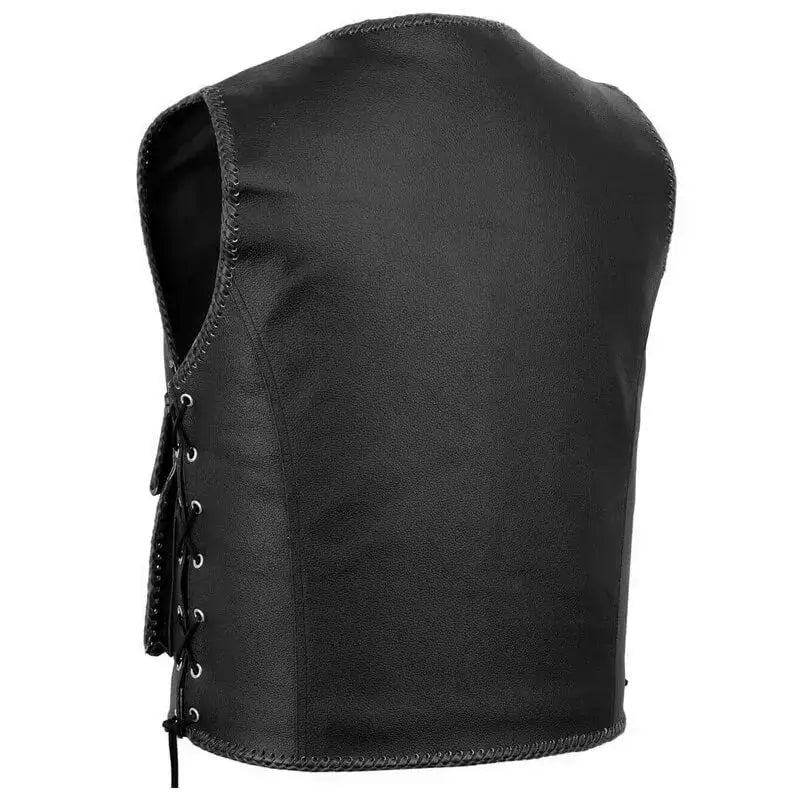 Men’s Native American Style Motorcycle Leather Vest-1