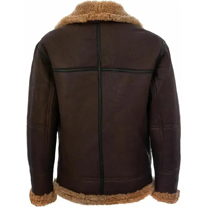 Mens Vintage B3 Shearling Aviator Jacket-2
