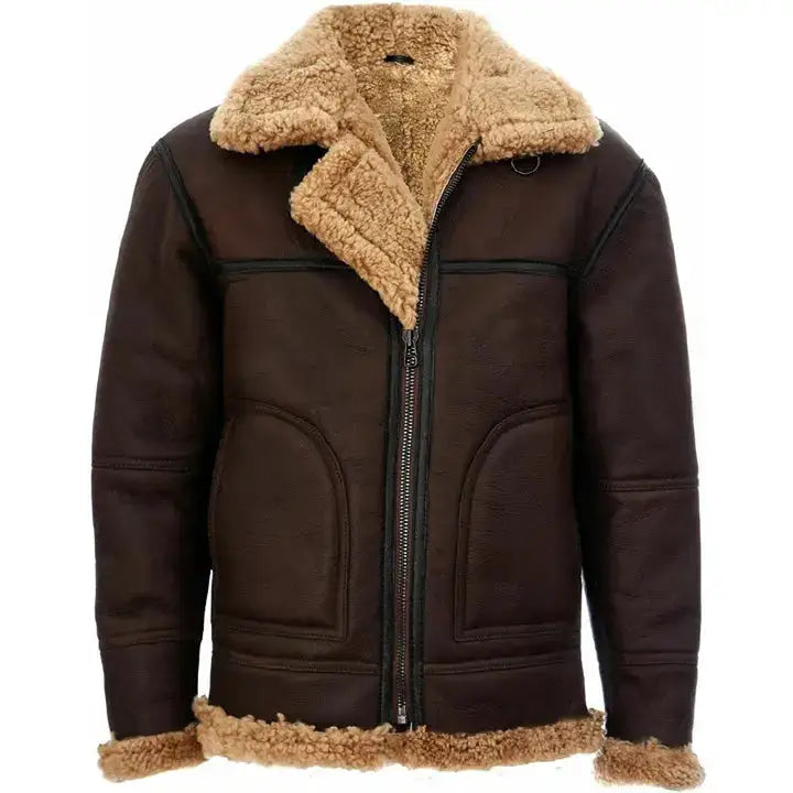Mens Vintage B3 Shearling Aviator Jacket-0