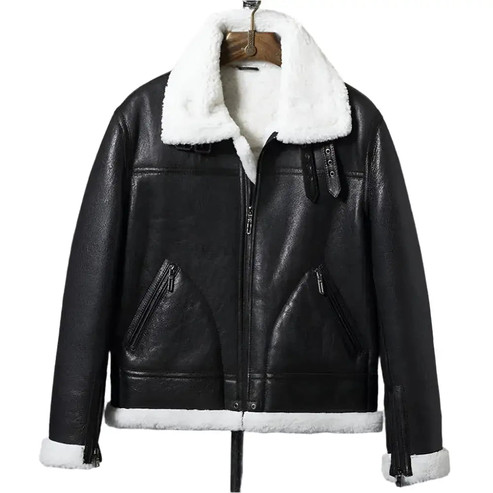 New Black B3 Shearling Jacket-0